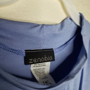 Zenobia Tops - Zenobia Keyhole Light Blue Sleeveless Bodysuit Zenobia Tops - Zenobia Keyhole Light Blue Sleeveless Bodysuit